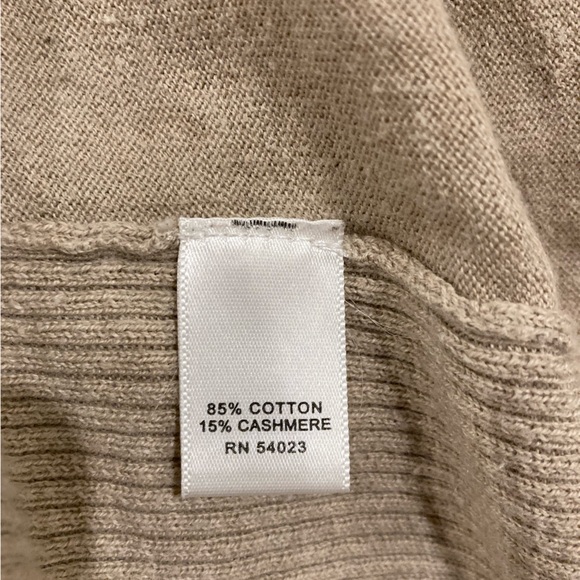 SOLD Banana Republic Cashmere Blend Cardigan Size Petite Small in Tan - Picture 5 of 5